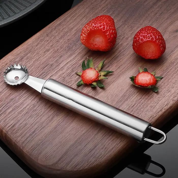 Outil portable en acier inoxydable pour retirer les tiges de tomates et de fraises