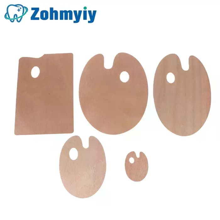 Palette de peinture en bois avec trou pour le pouce, Palette de peinture sur bois, mélange de couleurs, plateau de peinture à l'huile ovale carré, Palette d'aquarelle