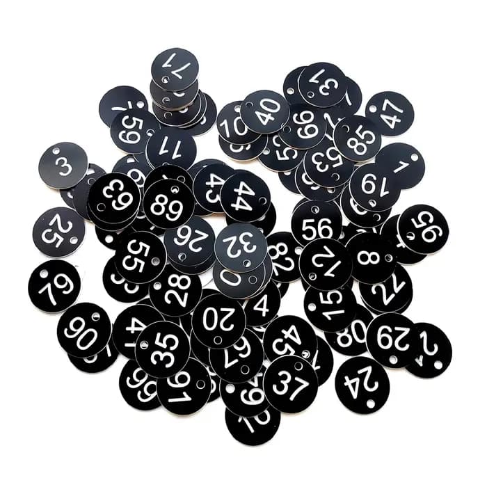 Étiquettes de ruche numérotées avec trou