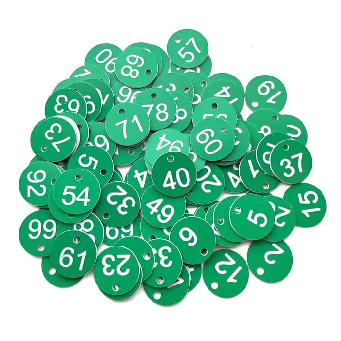 Étiquettes de ruche numérotées avec trou