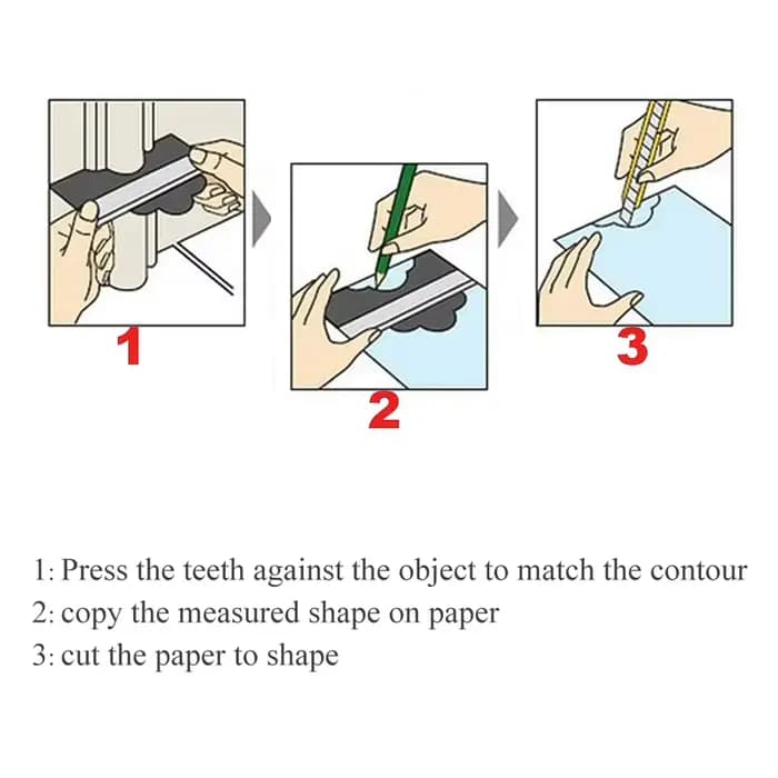 Jauge de Contour, modèle de coupe