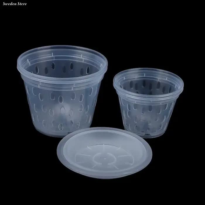 Pot de fleurs transparent avec trous