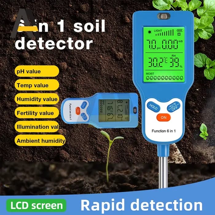 Testeur de sol 6 en 1, fertilité du sol