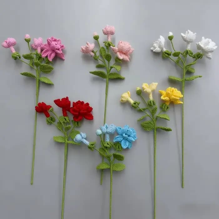 Fleur de jardinage au Crochet faite à la main