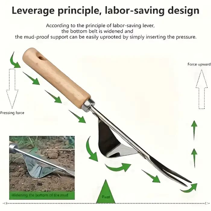 1 tueur de mauvaises herbes ergonomique multifonctionnel en acier inoxydable