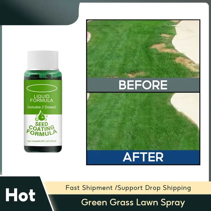 Spray de pelouse d'herbe verte