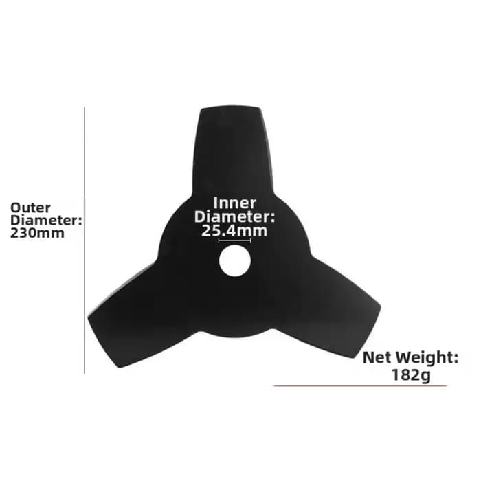 255mm 3 dents débroussailleuse lame tête