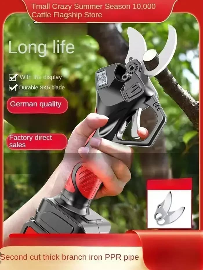 Cisaille électrique Lithium-ion puissante pour Branches d'arbres