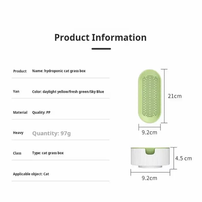 Kit de culture hydroponique d'herbe à chat pour chats