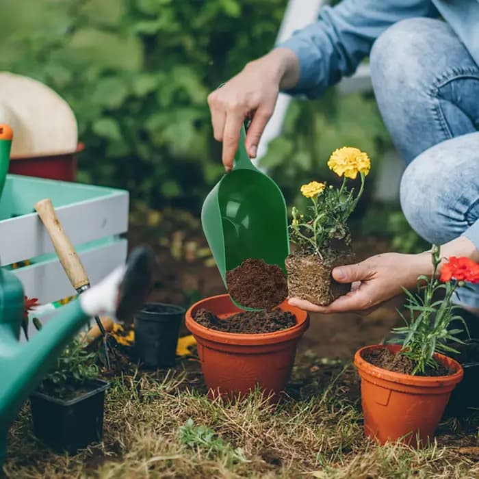 Pelle de jardinage grande capacité avec manche