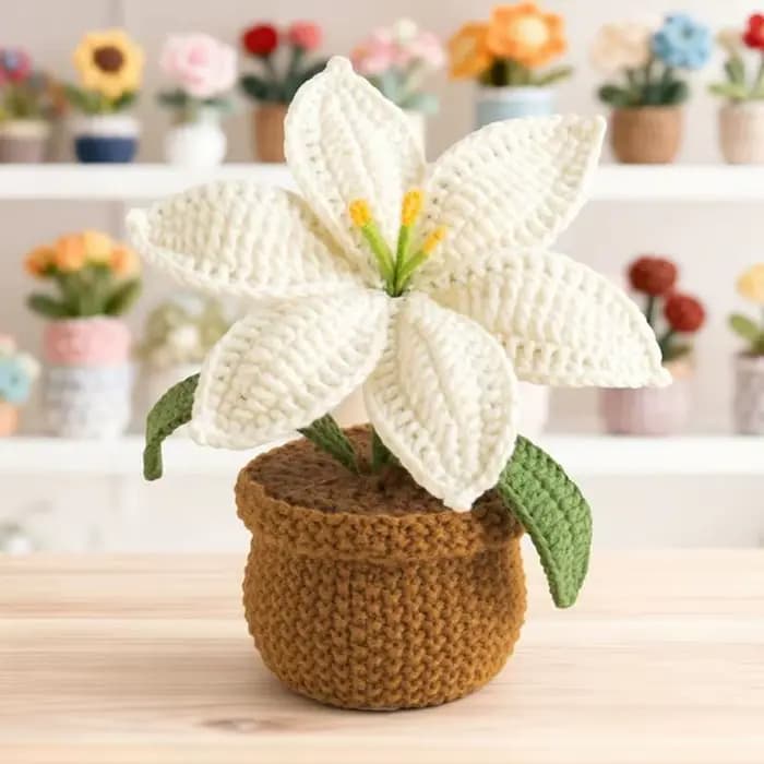 Plante en Pot lys Crochet