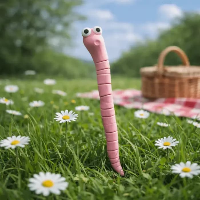 5 pièces – Décorations de jardin amusantes en forme de vers de terre
