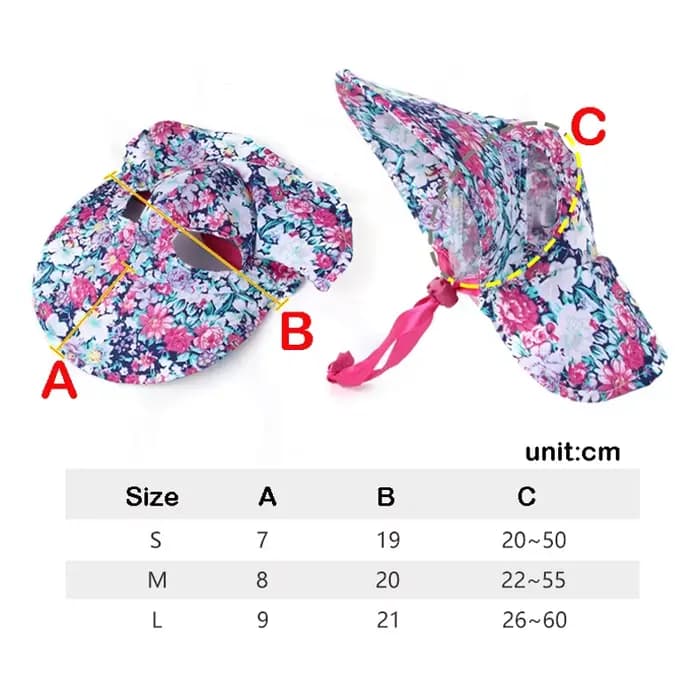 Chapeau floral pour chien, petit chapeau pour chat avec trous pour les oreilles, costume de fête d'anniversaire, couvre-chef pour chat, casquette pour chiot, chaton, protection solaire extérieure