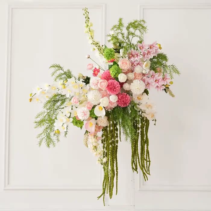 A9150 Angela Flower Bouquet de lys calla artificiels avec verdure