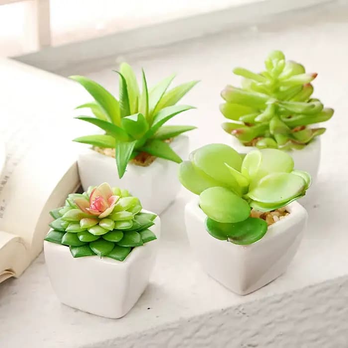 Plantes succulentes artificielles vertes, maison, jardin, chambre à coucher, balcon, Table de bureau, Mini bonsaï, décoration de fête de mariage, fausses plantes