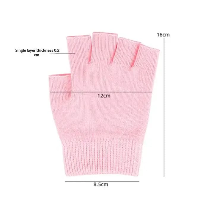 Gants demi-doigt en Gel de coton réutilisables, pour un soin hydratant en profondeur, traitement de réparation nocturne pour les mains sèches et craquelées, outil de soins