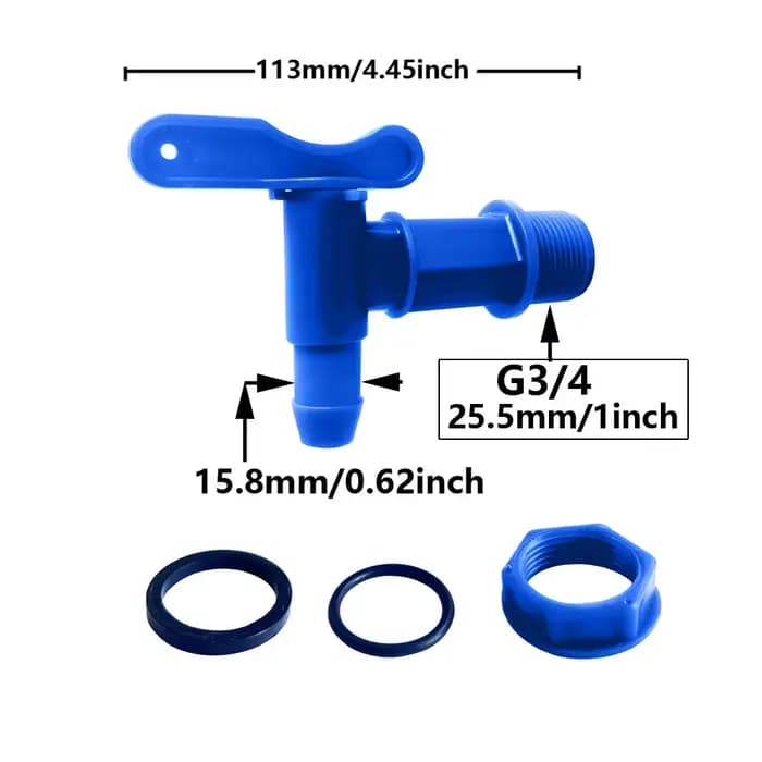 Adaptateur de robinet de réservoir IBC 3/4 "