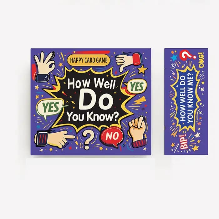 Jeu de cartes 50 questions profondes : Combien bien me connaissez-vous ? Démarreur de conversation amusant pour la famille, soirée entre amis, camping, cadeau de Noël