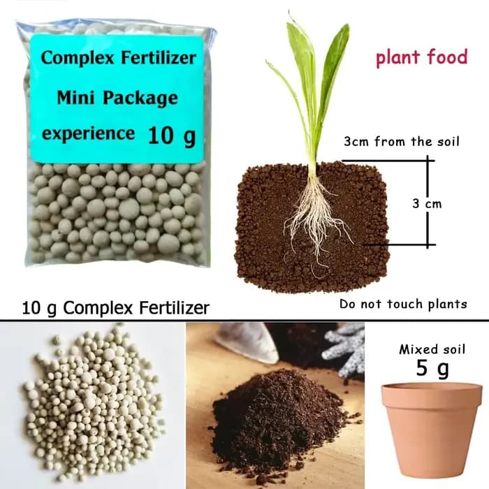 Engrais Complexe NPK 10 g (Azote-Phosphate-Potassium) – Mini Paquet – Usage Sûr et Non Polluant – Alimentation pour Plantes et Fleurs