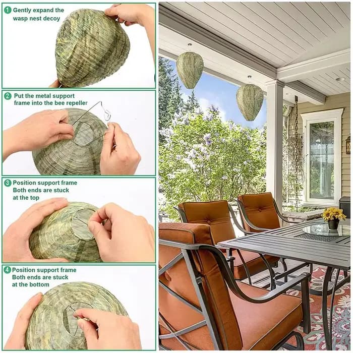 Leurre de accent de guêpe étanche pour jardin verger
