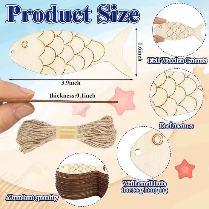 Découpes de poisson en bois