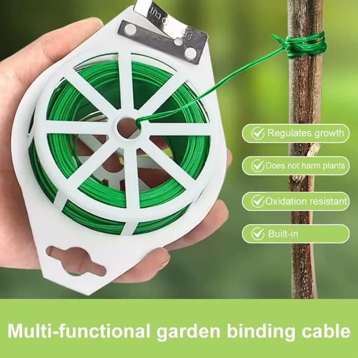 Attache de jardin torsadée avec coupe-fil