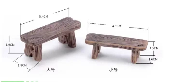 Mini banc de parc en bois