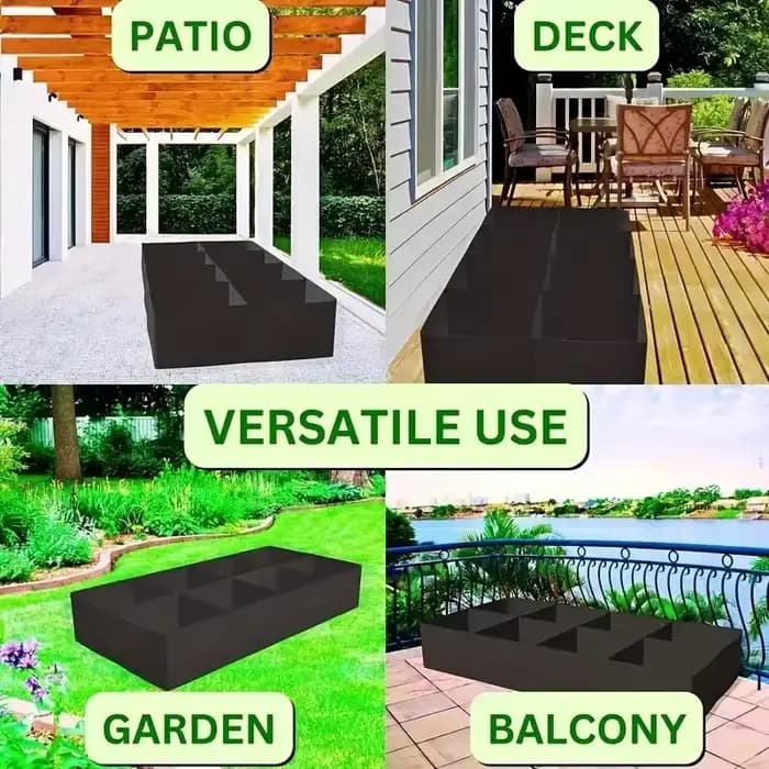 Jardinière surélevée en tissu à 8 compartiments