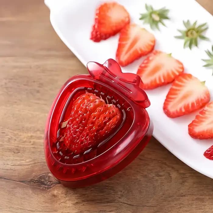 Trancheur de fraises en acier inoxydable, lame tranchante, petit outil pour décorer des tasses à Dessert, supports à gâteaux, décoration de pain fait maison