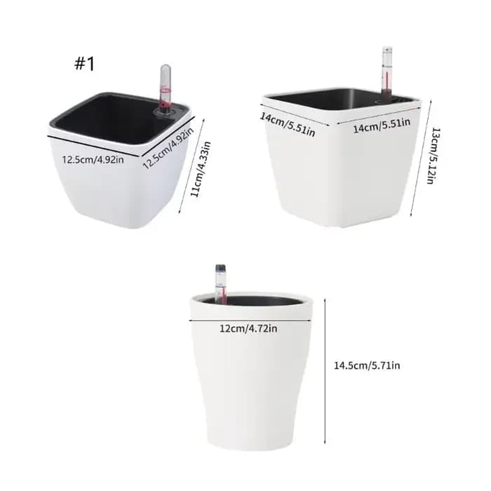 Pots de fleurs auto-arrosants avec dispositif de niveau d'eau