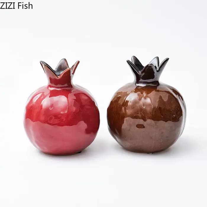 Vase à grenade en porcelaine brillante