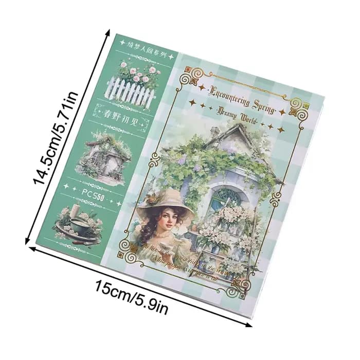50 feuilles d'autocollants pour journal de jardin