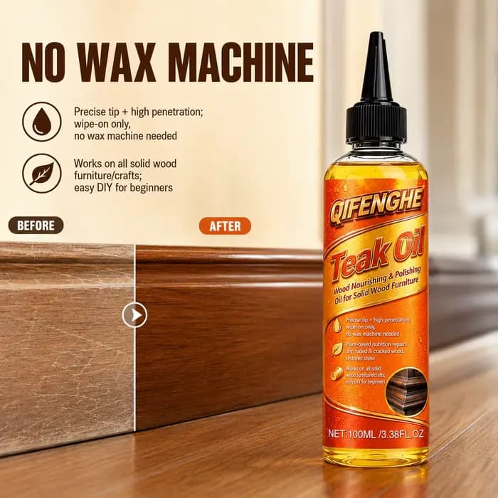 Huile de teck professionnelle pour meubles en bois 100ML