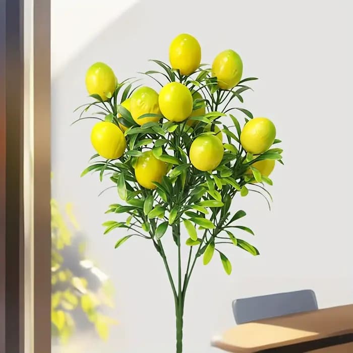 Branche de citron artificielle très réaliste