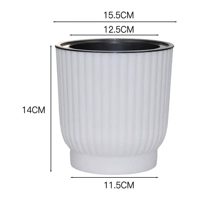 Pot de fleur rond blanc pour plantes