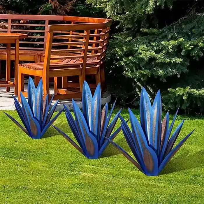 Sculpture paysagère en métal Agave Artificielle Tequila