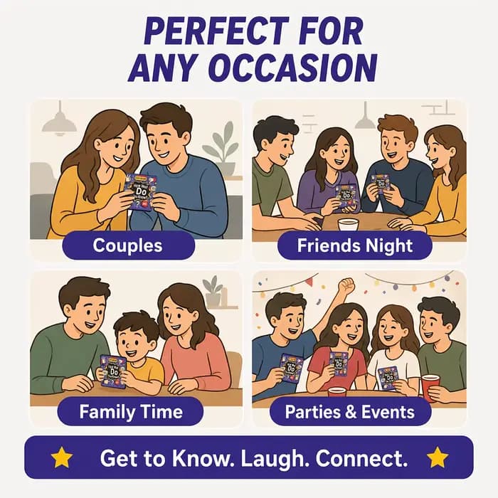 Jeu de cartes 50 questions profondes : Combien bien me connaissez-vous ? Démarreur de conversation amusant pour la famille, soirée entre amis, camping, cadeau de Noël