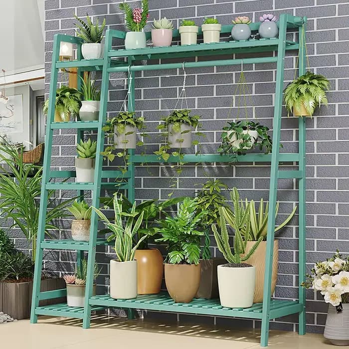 Support de plantes en bois pour balcon, pot à roses, meuble d'extérieur d'angle, mobilier de jardin et de porche