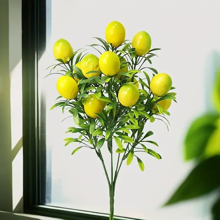 Branche de citron artificielle très réaliste