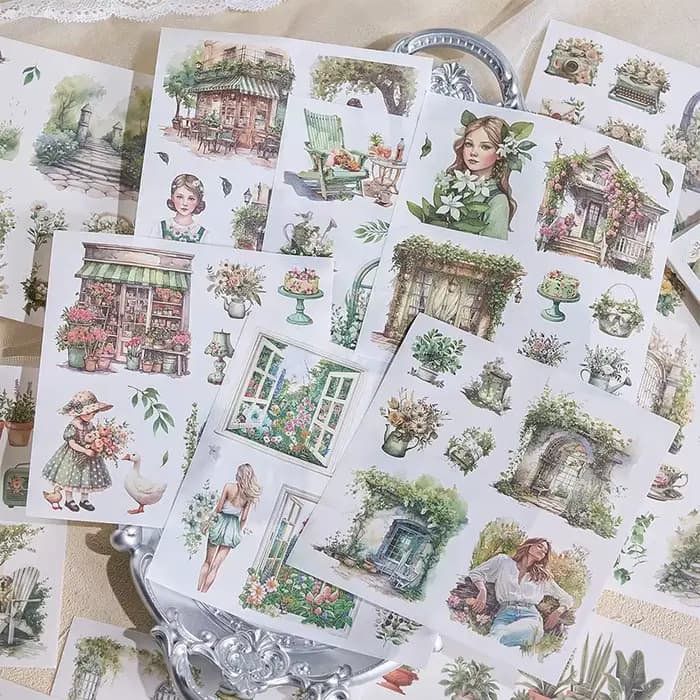 50 feuilles d'autocollants pour journal de jardin