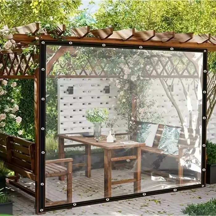 Bâche transparente imperméable pour Gazebo de jardin