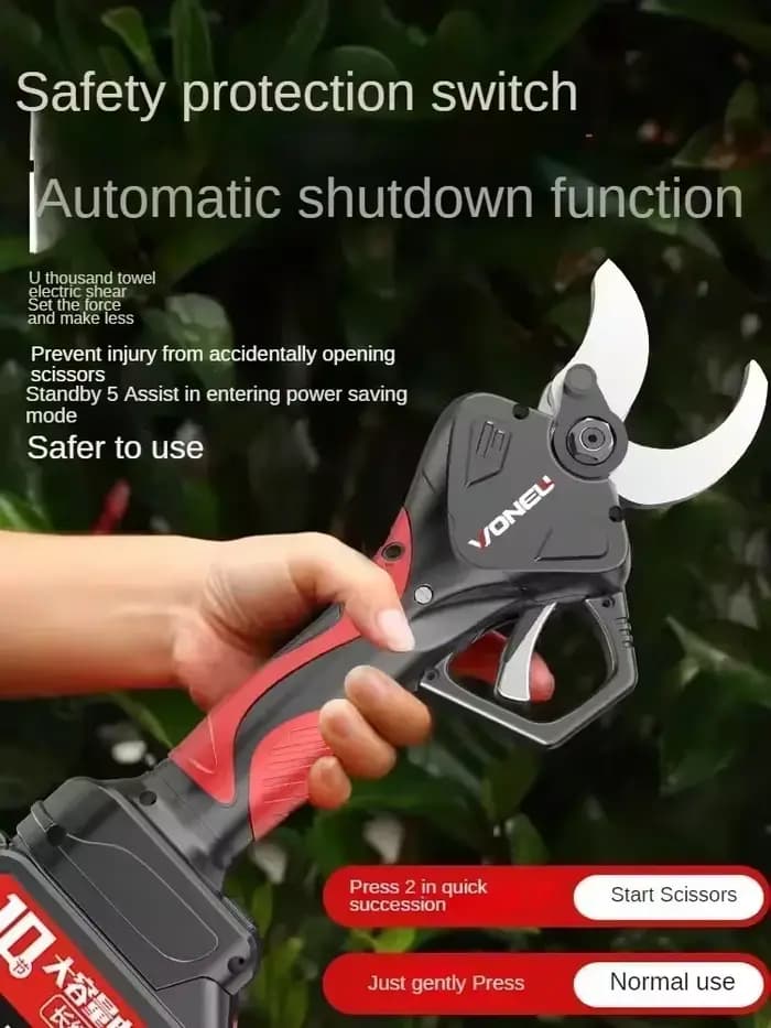 Cisaille électrique Lithium-ion puissante pour Branches d'arbres