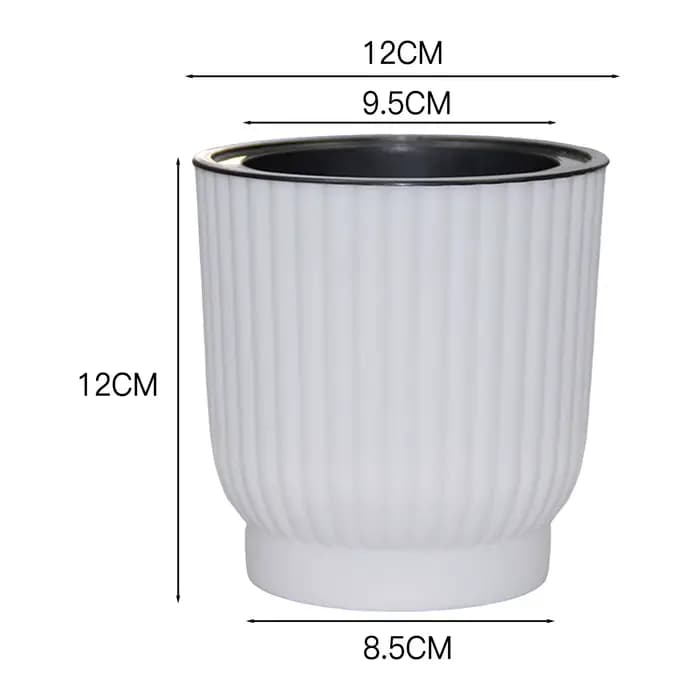 Pot de fleur rond blanc pour plantes
