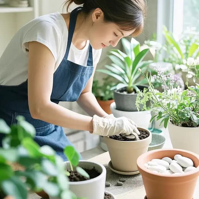 400g de galets de rivière naturels blancs polis de 2-3 cm - Pierres décoratives pour jardinières