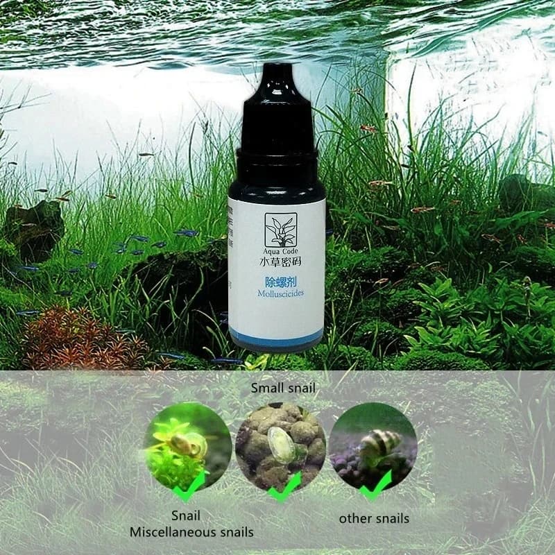 Traitement anti-parasitaire 10 ml pour planaires, vers, champignons, mollusques, escargots et sangsu