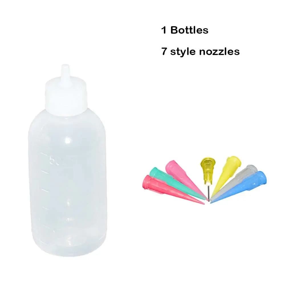 Bouteilles à presser pour gâteaux, 50 ml, becs à salade, pot à confiture, outils de peinture et de d
