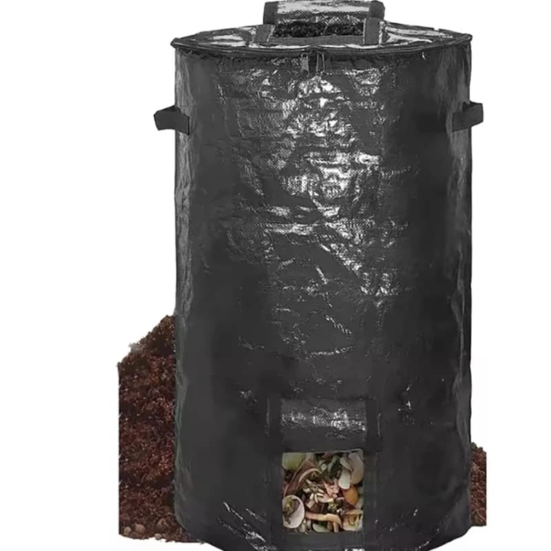 Sac à compost C refermable et réutilisable, sac à engrais organique, sac à feuilles pour jardinage