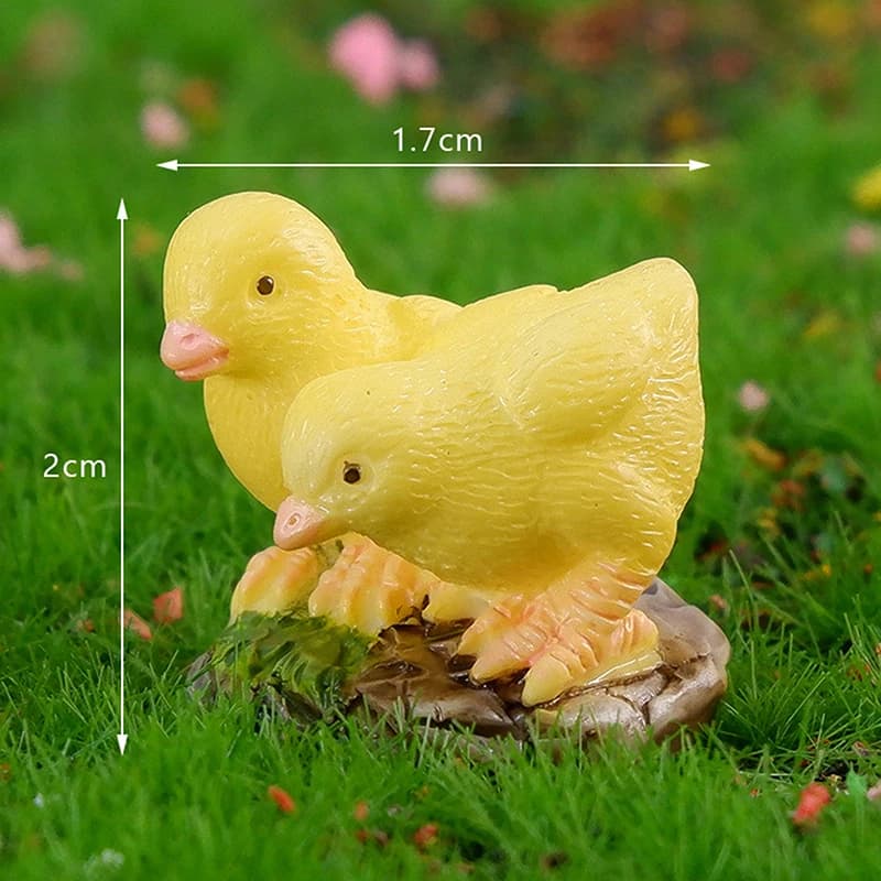 Figurines de poulet coq, modèle d'animal de ferme, décoration de maison, jardin féerique Miniature, 