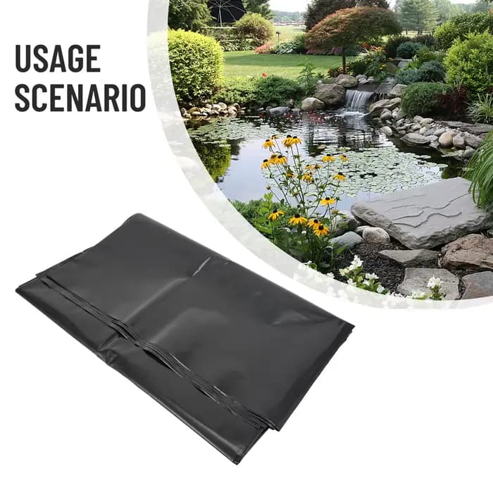 Film de revêtement noir étanche pour étang à poissons, revêtement pour piscines de jardin, HDPE renf