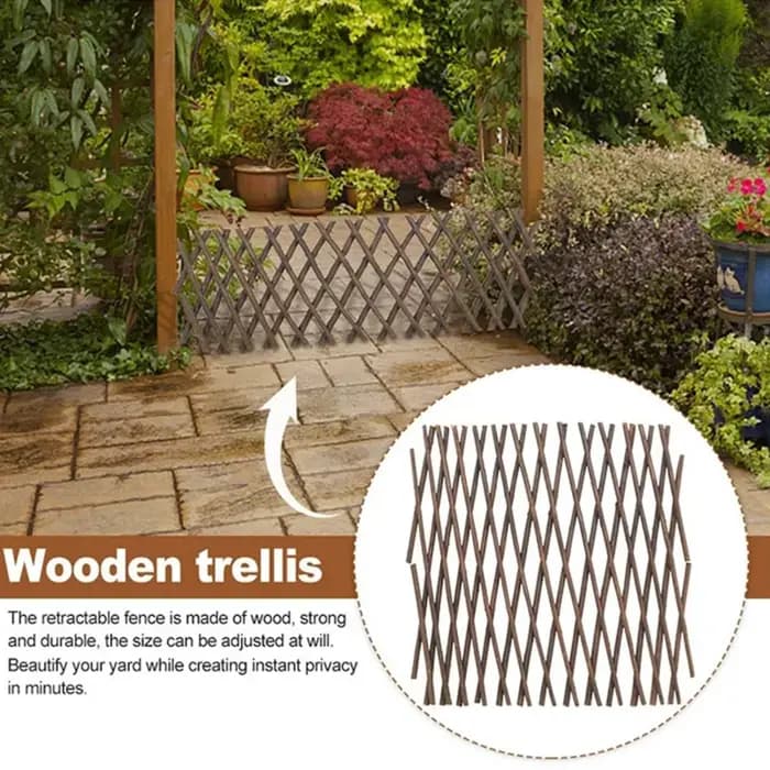 Clôture extensible en saule 40 cm, treillis rétractable simple, bordure décorative pour jardin, pati